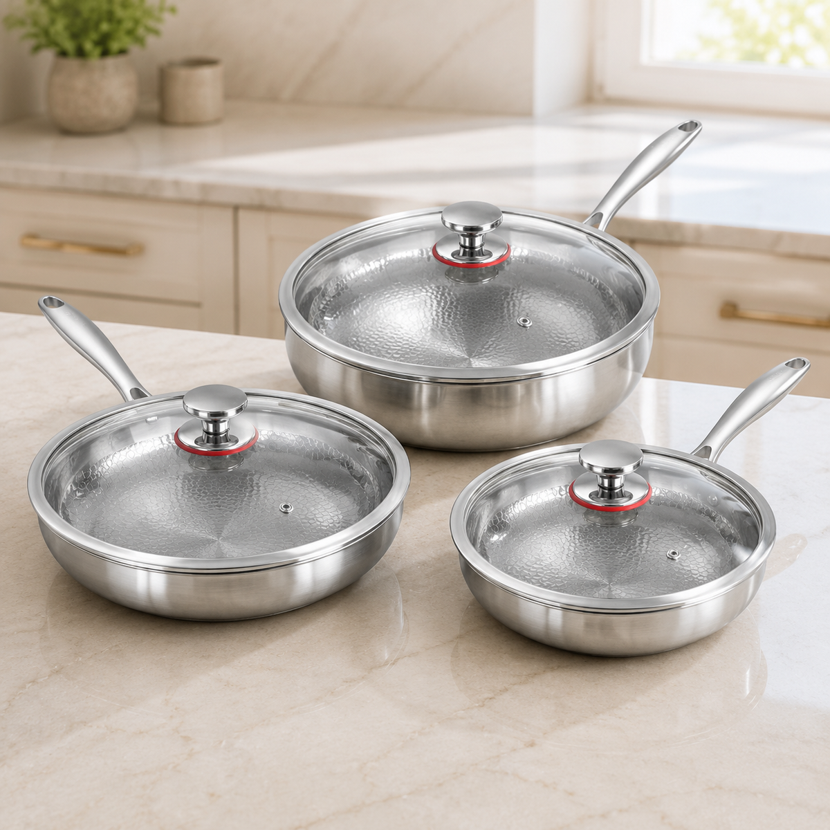 EverPan Titanium Bundles & Sets 22cm, 26cm, and 32cm