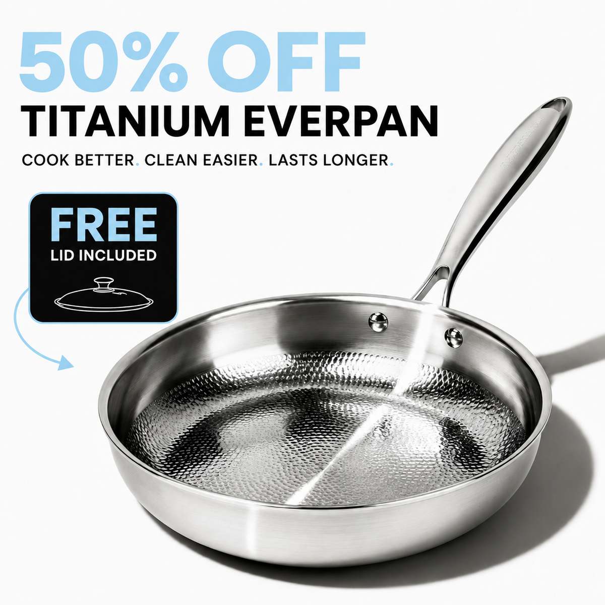 Titanium Non-Toxic Non-Stick EverPan